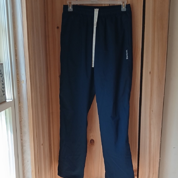 Reebok Men's Navy Joggers with White Drawstring - Picture 1 of 13
